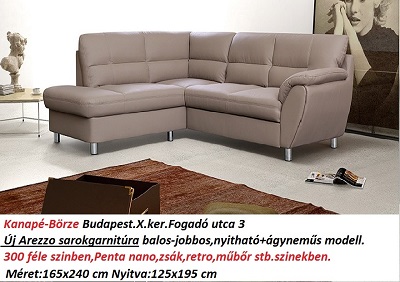 Bőr-börze arezzo sarokgarnitúra