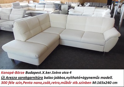 Bőr-börze arezzo sarokgarnitúra