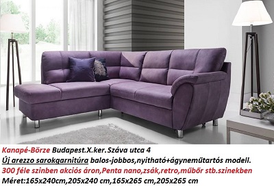 Bőr-börze arezzo sarokgarnitúra