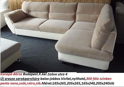 Bőr-börze arezzo sarokgarnitúra