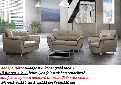 Bőr-börze arezzo sarokgarnitúra