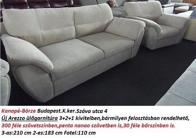 Bőr-börze arezzo sarokgarnitúra