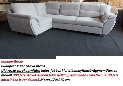 Bőr-börze arezzo sarokgarnitúra