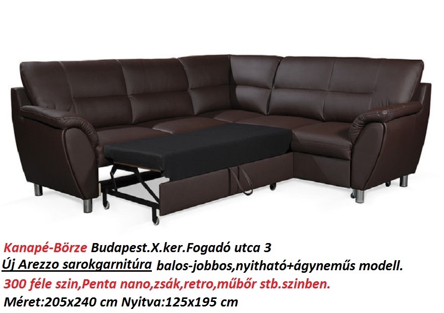 Bőr-börze arezzo sarokgarnitúra