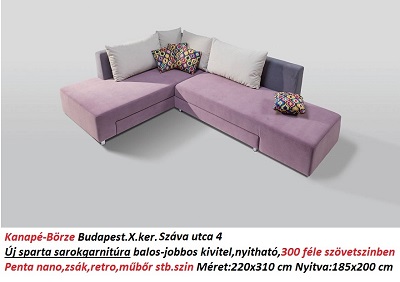 Bőr-börze sparta sarokgarnitúra