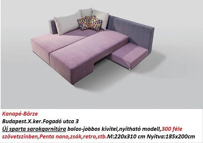 Bőr-börze sparta sarokgarnitúra