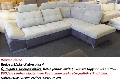 Bőr-börze tripoli sarokgarnitúra