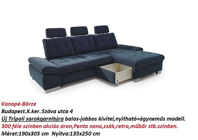Bőr-börze tripoli sarokgarnitúra