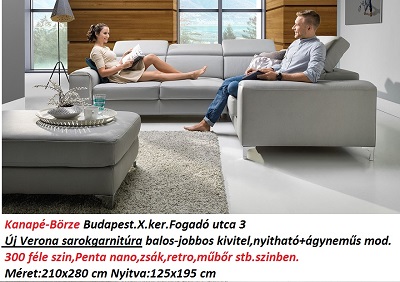 Bőr-börze verona sarokgarnitúra