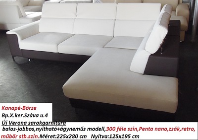 Bőr-börze verona sarokgarnitúra