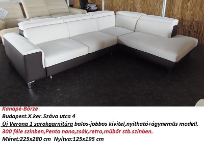 Bőr-börze verona sarokgarnitúra