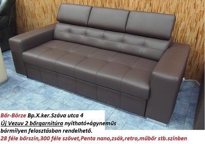 Bőr-börze vezuv bőrgarnitúra