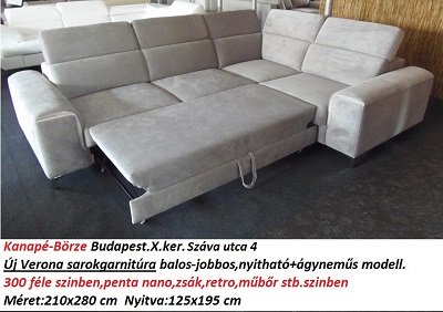 Bőr-börze verona sarokgarnitúra