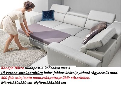 Bőr-börze verona sarokgarnitúra