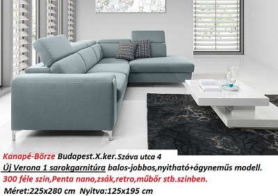 Bőr-börze verona sarokgarnitúra