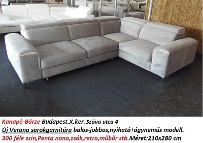 Bőr-börze verona sarokgarnitúra